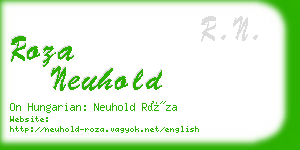 roza neuhold business card